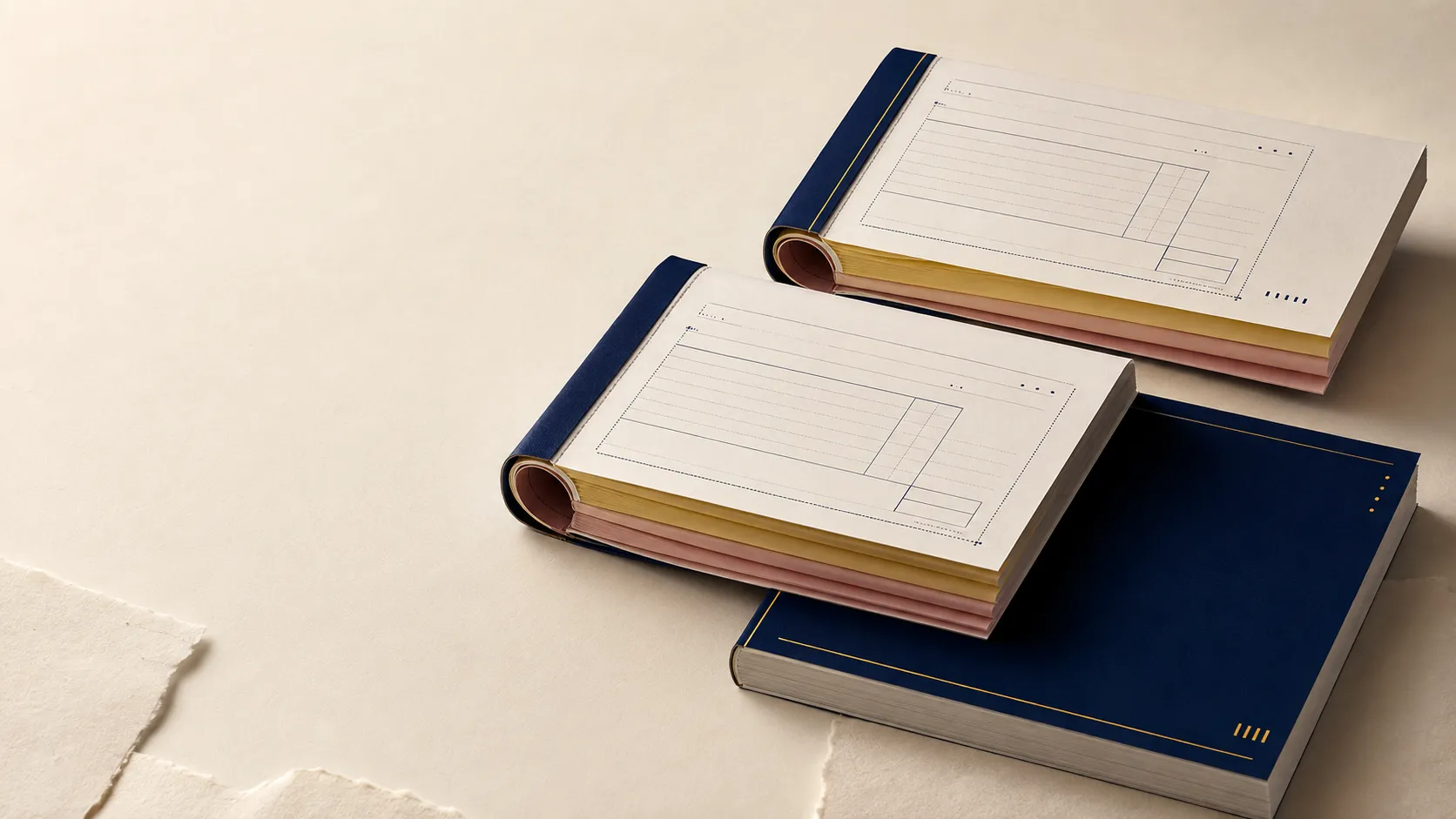 Custom bill books and NCR form sets with sequential numbering and carbonless paper