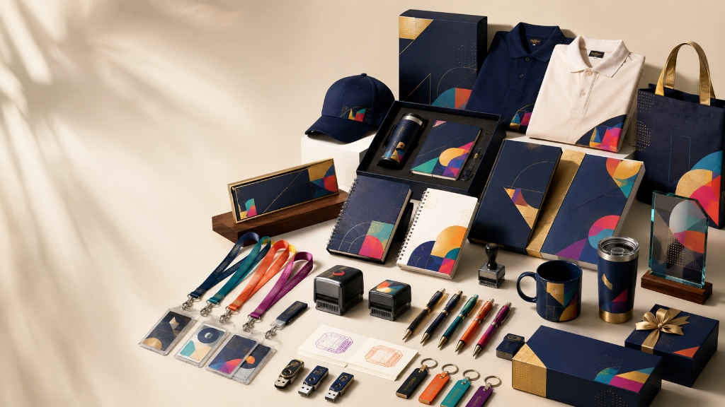 Commercial printing production and material samples